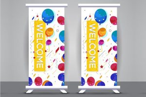 set-modern-roll-up-stand-welcome-banner-design-template_459029-352